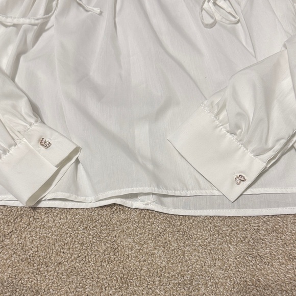 White Ruffled Blouse - Picture 2 of 3